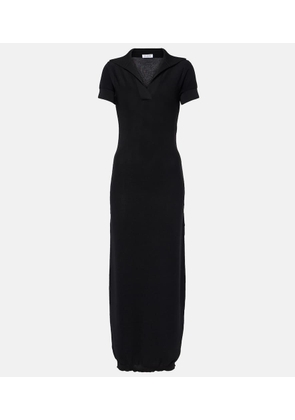 Alaia Semi-sheer polo dress