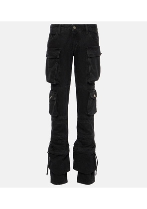 The Attico Low-rise straight cargo jeans