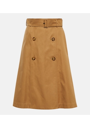 Burberry A-line cotton midi skirt