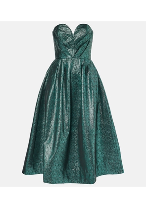 Rebecca Vallance Elsie brocade midi dress