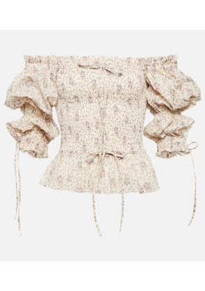 Polo Ralph Lauren Floral off-shoulder cotton top