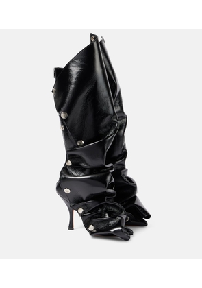 Y/Project Snap 100 leather knee-high boots