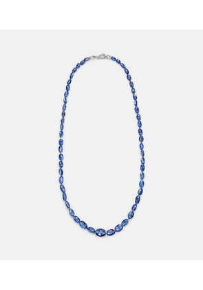 Ileana Makri 18kt white gold beaded necklace with kyanite and diamonds