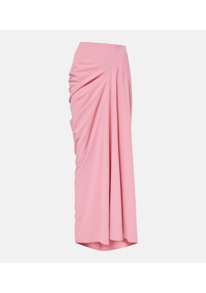 Dries Van Noten Draped crepe maxi skirt