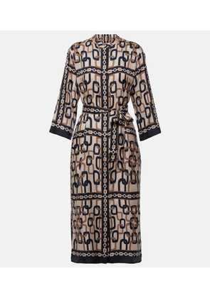 【S’MAXMARA】関税込★Fulvia dress in printed twill Printed twill dress, fuchsia | 