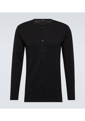 Tom Ford Cotton-blend henley shirt