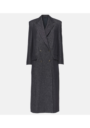 Brunello Cucinelli Double-breasted cotton overcoat