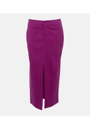 Isabel Marant Dixina linen-blend midi skirt