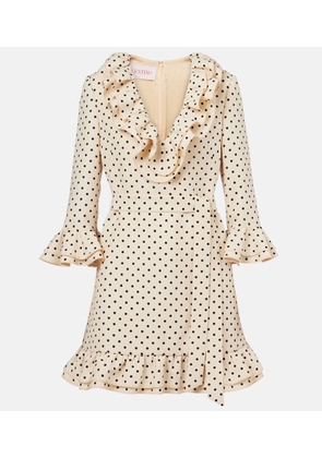 Valentino Crepe Couture Plusdepois ruffled minidress