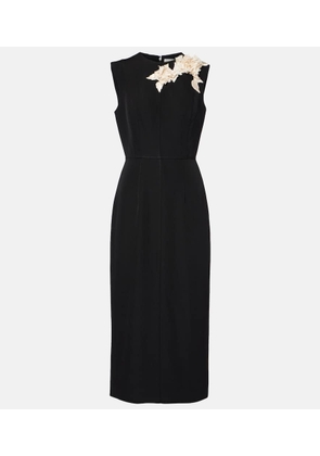 Erdem Asymmetric wool midi dress