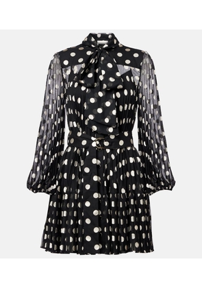 Zimmermann Polka-dot pleated minidress
