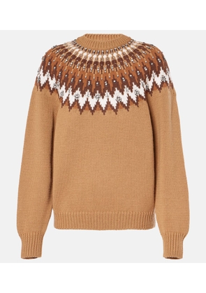 Gucci Embellished wool jacquard sweater