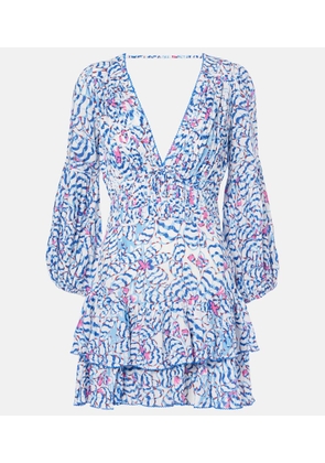 Poupette St Barth Chiara printed ruffled minidress