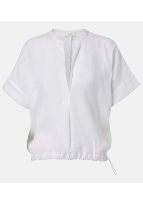 Vince Gathered linen blouse