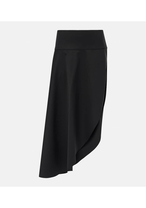 Alaia Asymmetric wool midi skirt