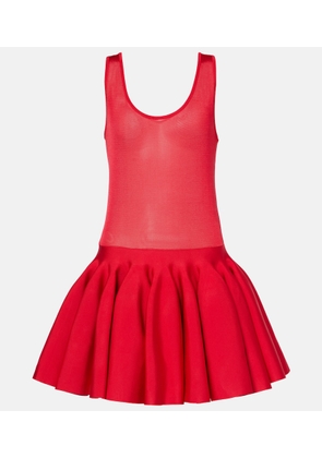 Alaia Sheer knitted minidress