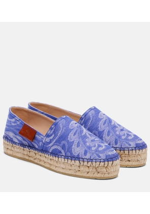 Etro Paisley denim jacquard espadrilles