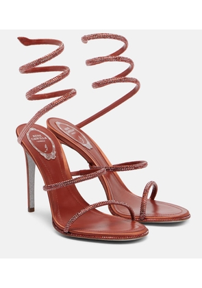 Rene Caovilla Cleo 105 embellished satin sandals