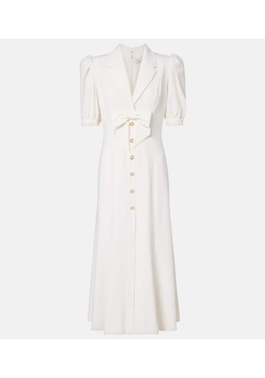 Alessandra Rich Wool-blend crepe midi dress