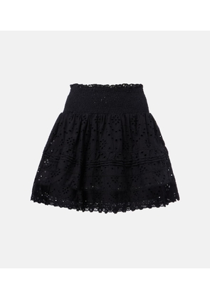Poupette St Barth Galia broderie anglaise cotton miniskirt