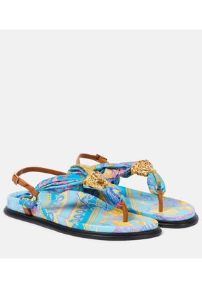 Versace La Medusa printed thong sandals