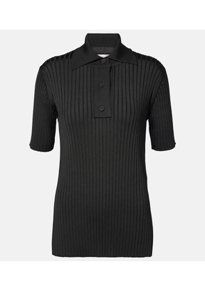 Jil Sander Ribbed-knit polo shirt