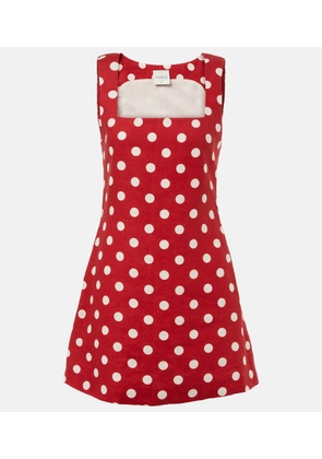 Posse Alice polka-dot linen minidress
