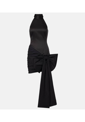Rotate Bow-detail satin minidress
