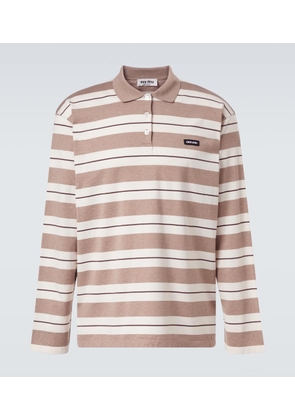 Miu Miu Striped cotton jersey polo shirt