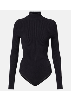 Alaia Ribbed-knit turtleneck bodysuit