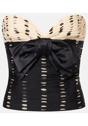 Valentino Plusdepois bow-detail silk chiffon top