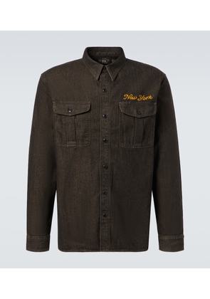RRL Logo denim shirt