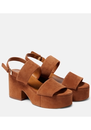 Clergerie Cora4 suede platform sandals