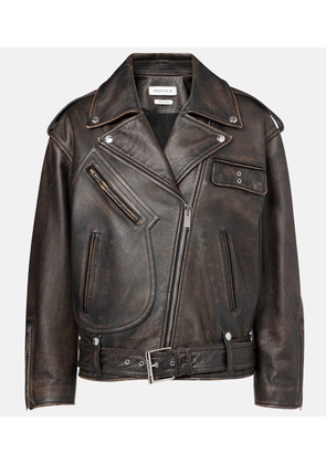 McQueen Leather biker jacket