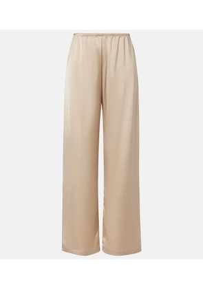 Leset Barb mid-rise satin wide-leg pants