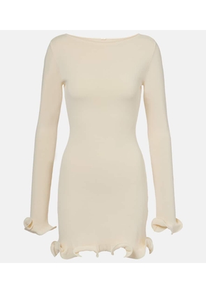 Same Ruffled knitted minidress
