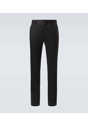 Tom Ford Dylan striped wool and silk suit pants