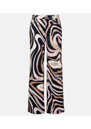 Pucci Marmo cotton-blend straight pants