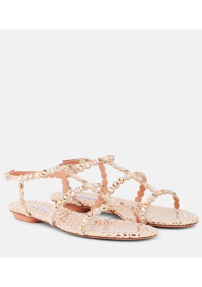 Aquazzura Tequila embellished leather sandals