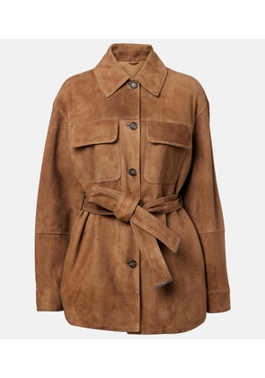 Brunello Cucinelli Belted suede field jacket