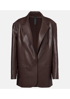 Norma Kamali Oversized faux leather blazer