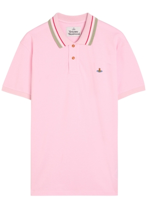Vivienne Westwood Classic Logo Piqué Cotton Polo Shirt - Peach - M