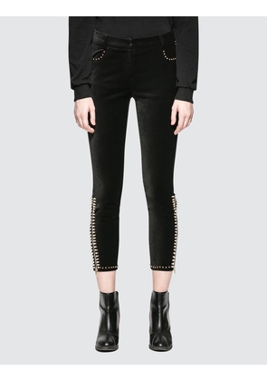 Beads Detail Velvet Pants