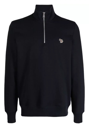 PS Paul Smith logo-patch funnel-neck sweatshirt - Blue