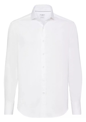 Brunello Cucinelli long-sleeve cotton shirt - White