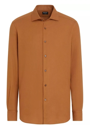 Zegna Cashco cotton-cashmere shirt - Orange