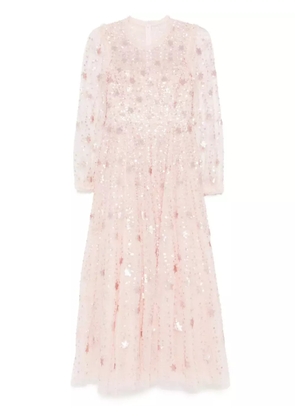 Needle & Thread shooting stars long-sleeved gown - Pink