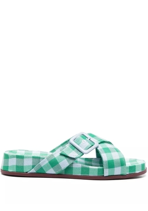 Camper Atonik gingham-check sandals - Green