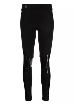 Philipp Plein panelled mid-rise leggings - Black