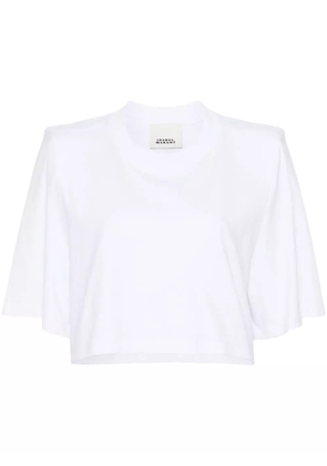 ISABEL MARANT Zaely cotton cropped T-shirt - White